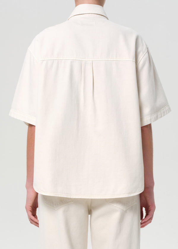 A Gold E Enora High Low Shirt Brown Rice