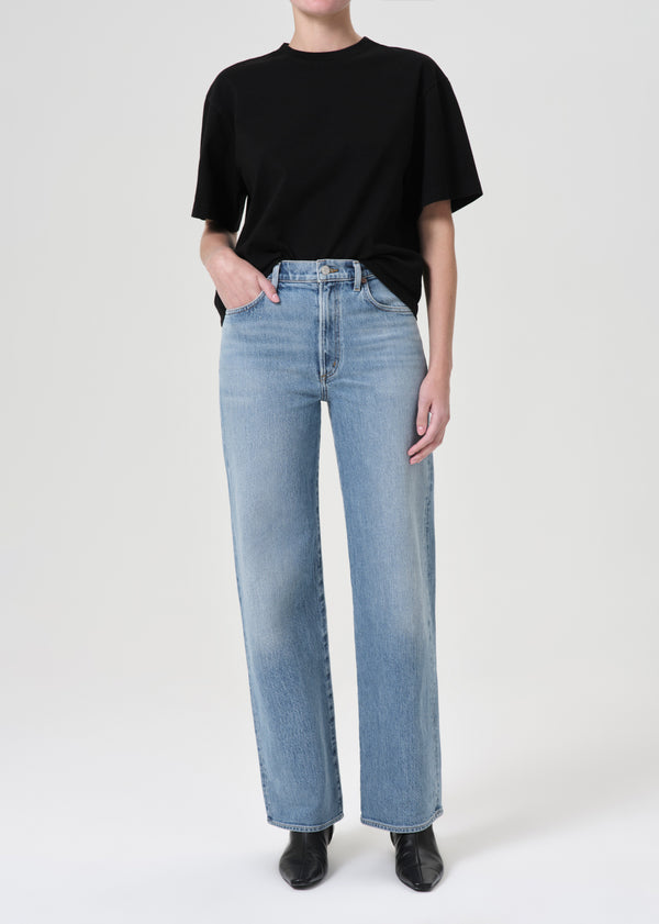 a gold e Harper Straight Jean (Stretch) Flash