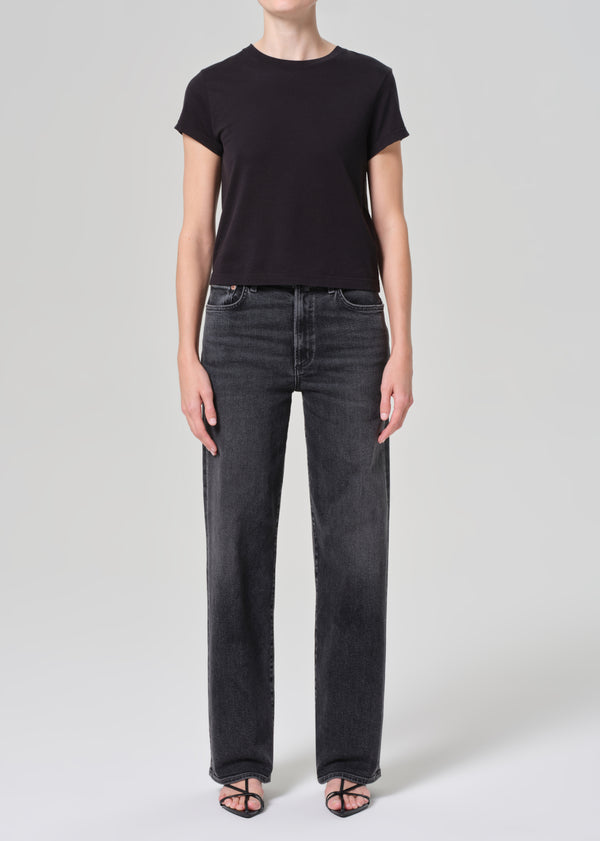 a gold e Harper Straight Jean (Stretch) Hush