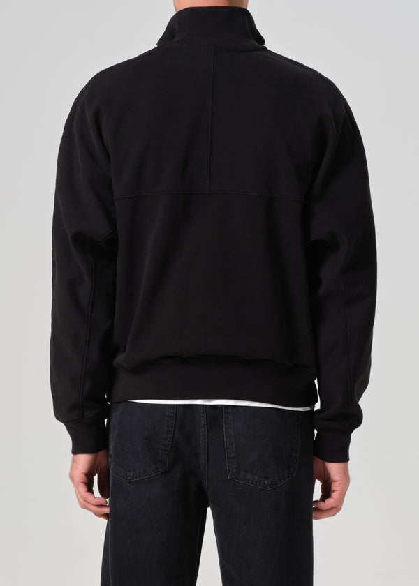 A Gold E Idris Quarter Zip Black