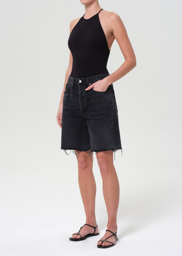 A Gold E Inara Backless Bodysuit Black