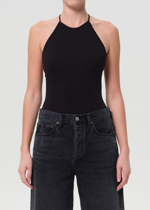 a gold e Inara Backless Bodysuit Black