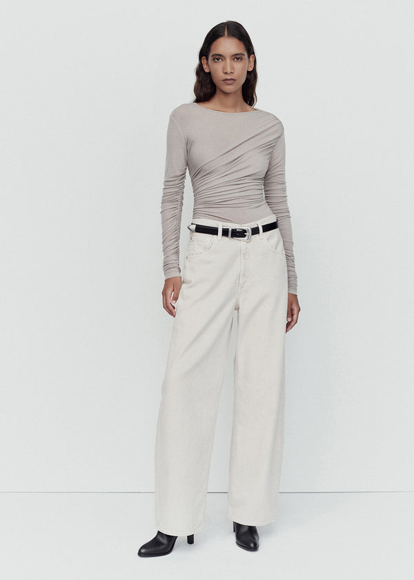 A Gold E Low Curve Jean Scone