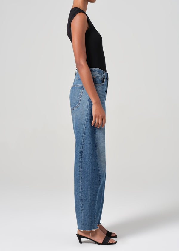 A Gold E Luna High Rise Pieced Taper Split