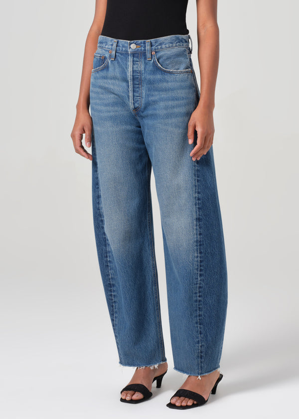 A Gold E Luna High Rise Pieced Taper Split