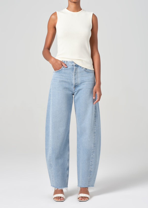 a gold e Luna High Rise Pieced Taper Void