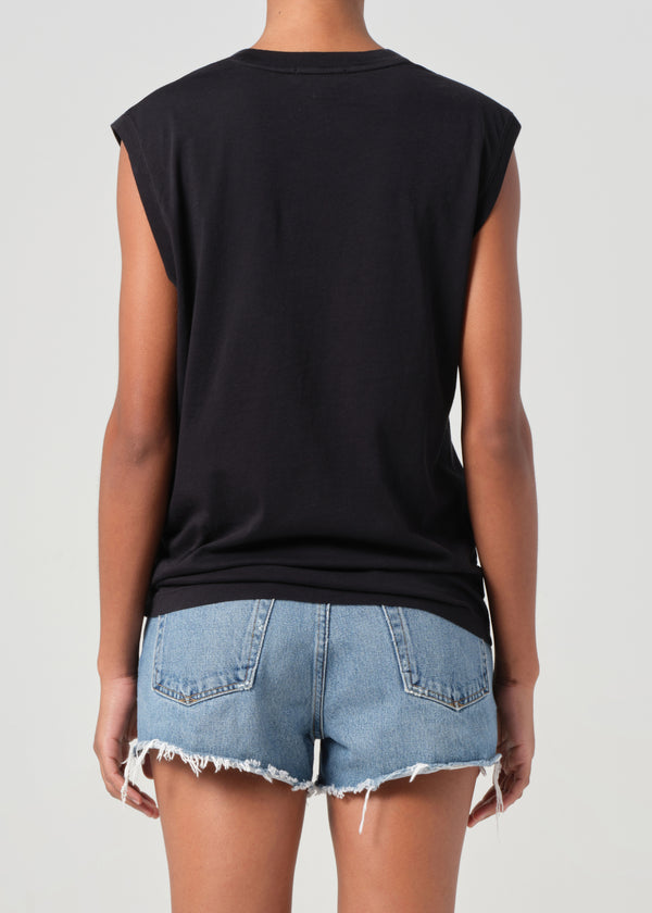 A Gold E Raya Muscle Tee Black