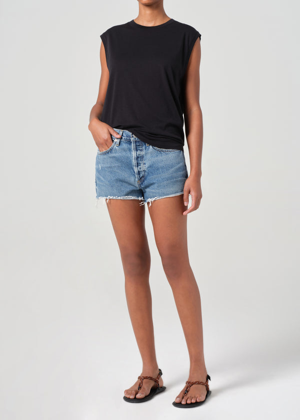 A Gold E Raya Muscle Tee Black