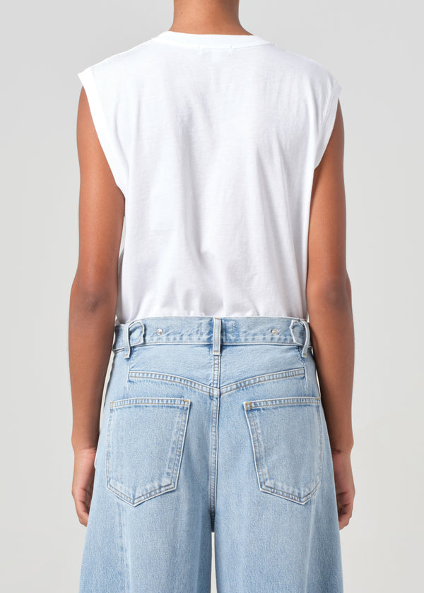 A Gold E Raya Muscle Tee White