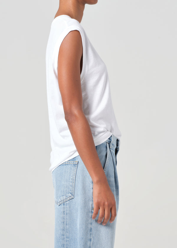 A Gold E Raya Muscle Tee White