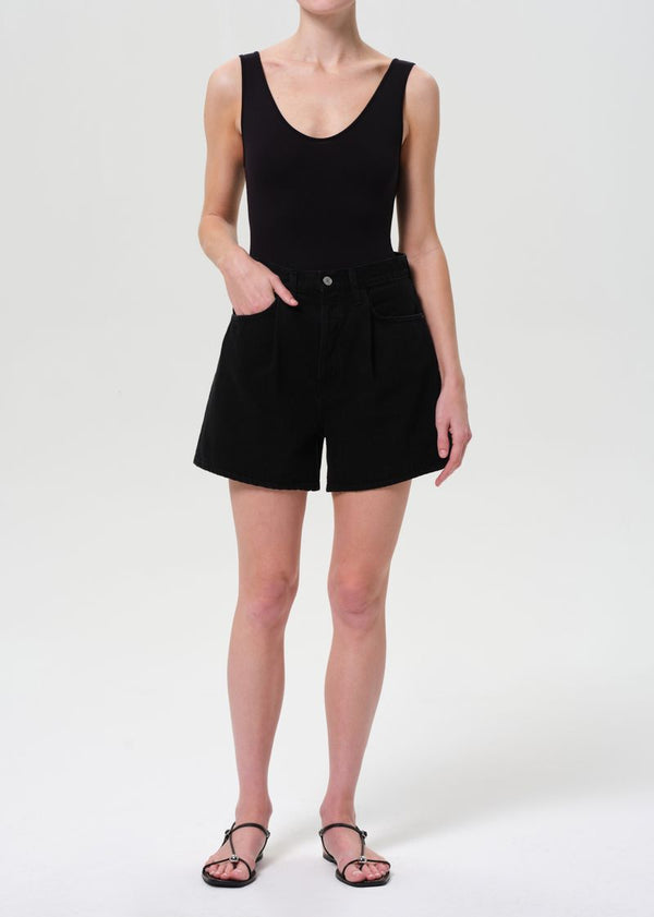 a gold e Rhoda Pleated A-Line Short Holt