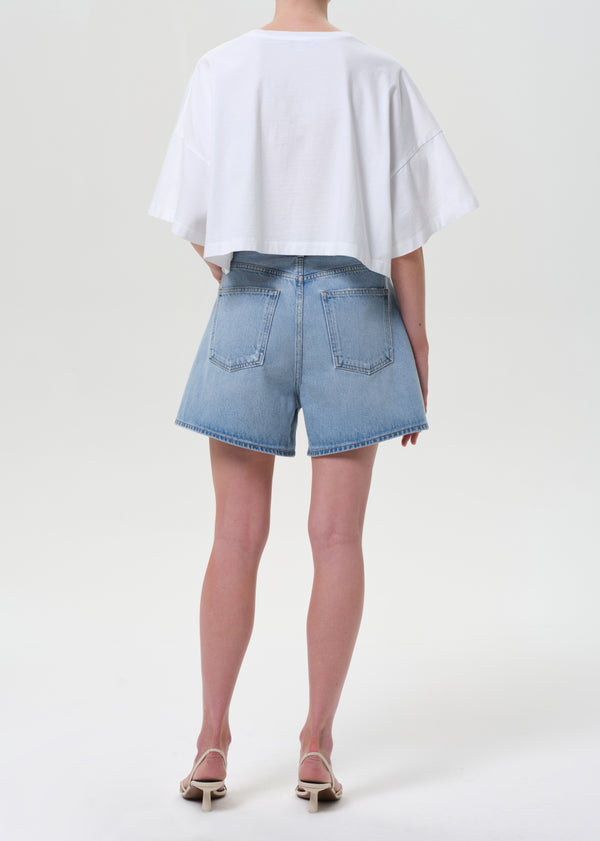 A Gold E Rhoda Pleated A-Line Short Raft