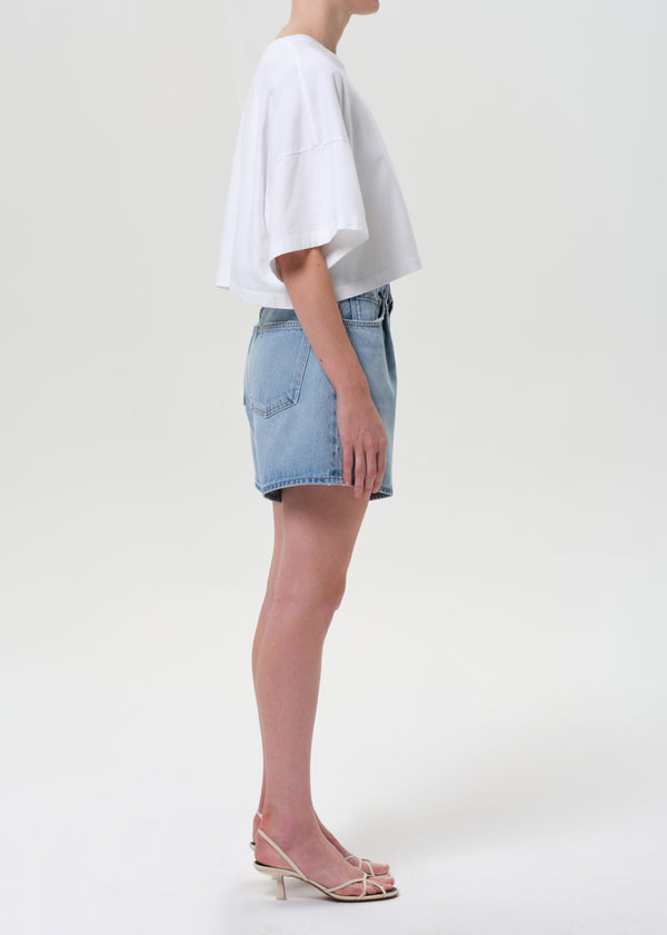 A Gold E Rhoda Pleated A-Line Short Raft