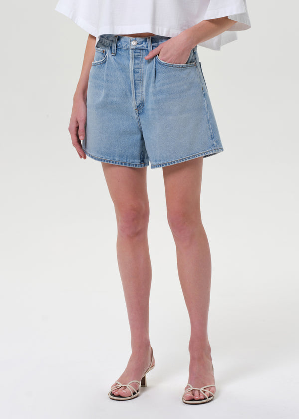 A Gold E Rhoda Pleated A-Line Short Raft