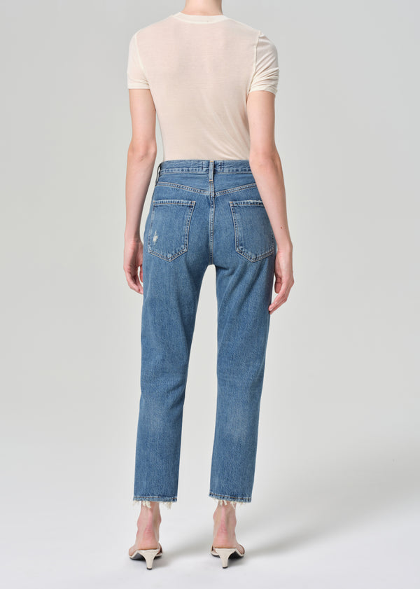 A Gold E Riley High Rise Straight Crop Frequency