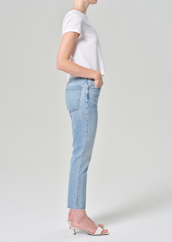 A Gold E Riley High Rise Straight Crop Prevail