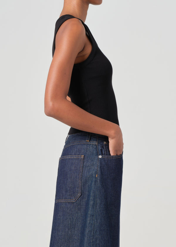 A Gold E Shrunken Poppy Tank Black