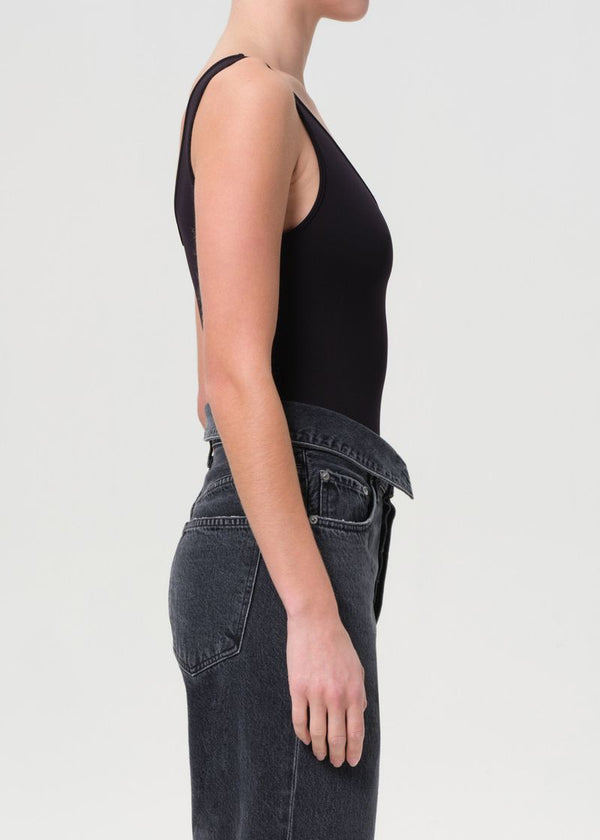 A Gold E Tora Tank Bodysuit Black