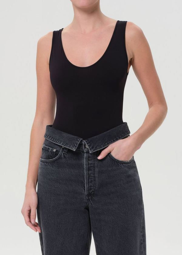 a gold e Tora Tank Bodysuit Black