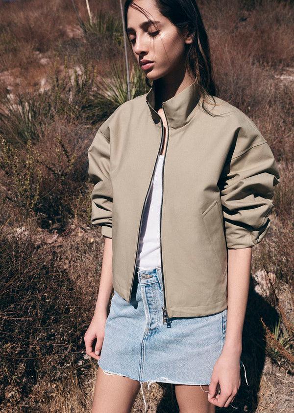 A Gold E V-Waist Mini Skirt Force