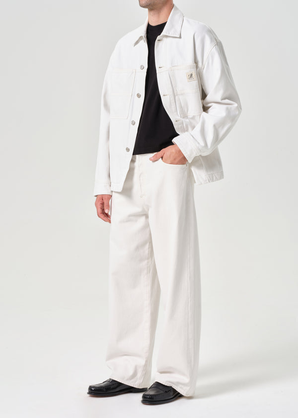 A Gold E AGOLDE / RSVP Erving Shirt Jacket Chalk White