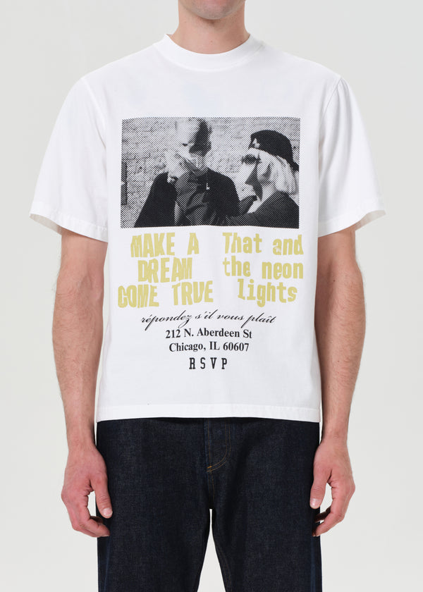 A Gold E Agolde / Rsvp Short Sleeve Mock Neck Graphic