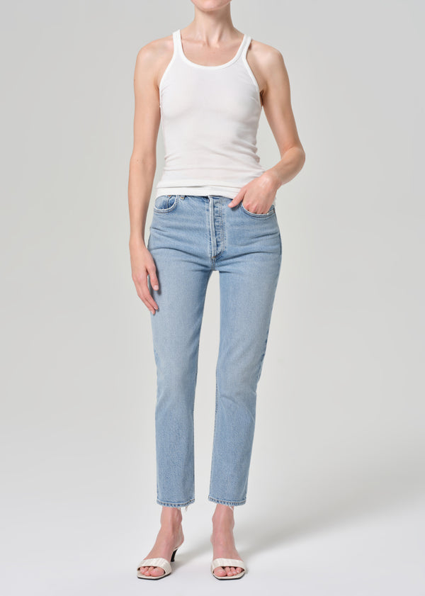 a gold e Riley High Rise Straight Crop (Stretch) Formula