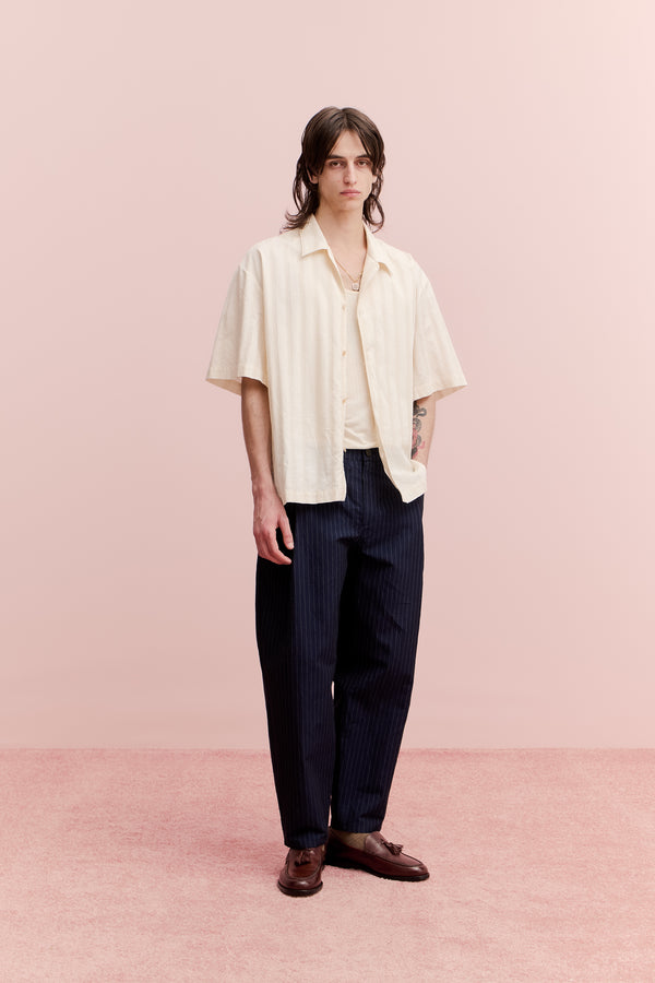 a kind of guise FOLDED WIDE TROUSERS
