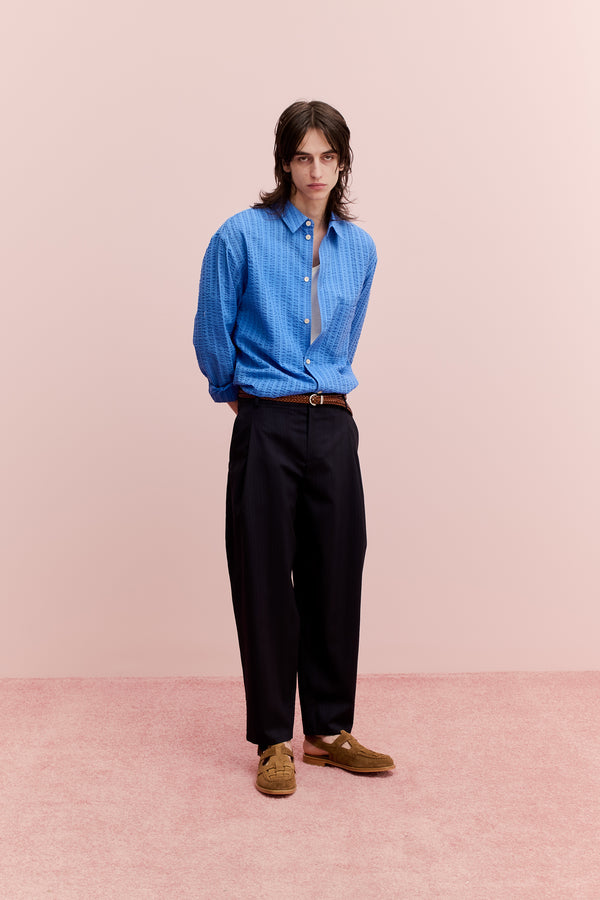 a kind of guise FOLDED WIDE TROUSERS