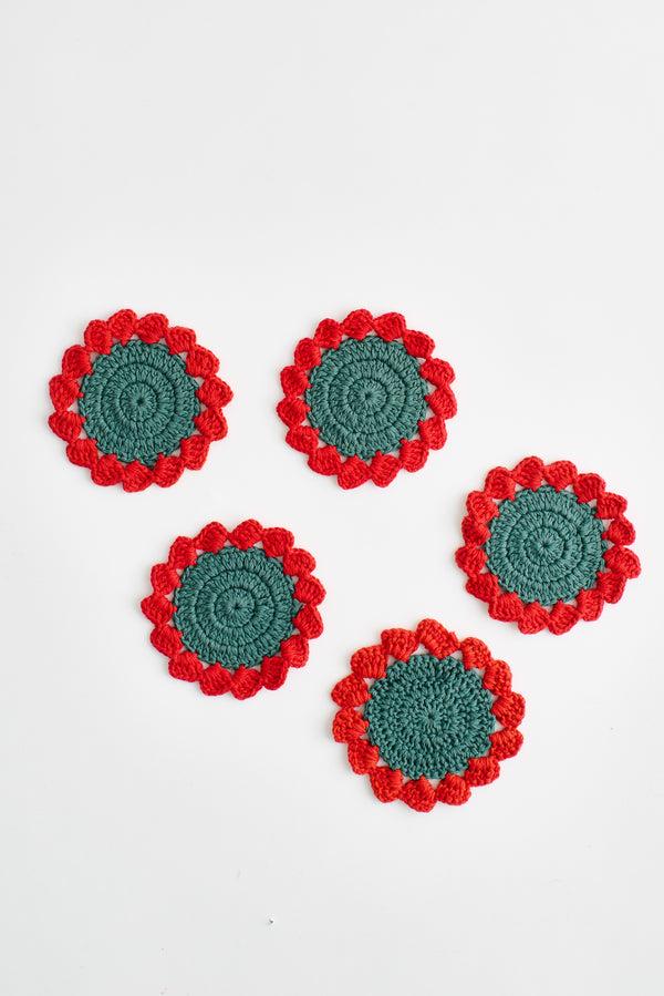 A Kind Of Guise Hibiscus Crochet Coasters
