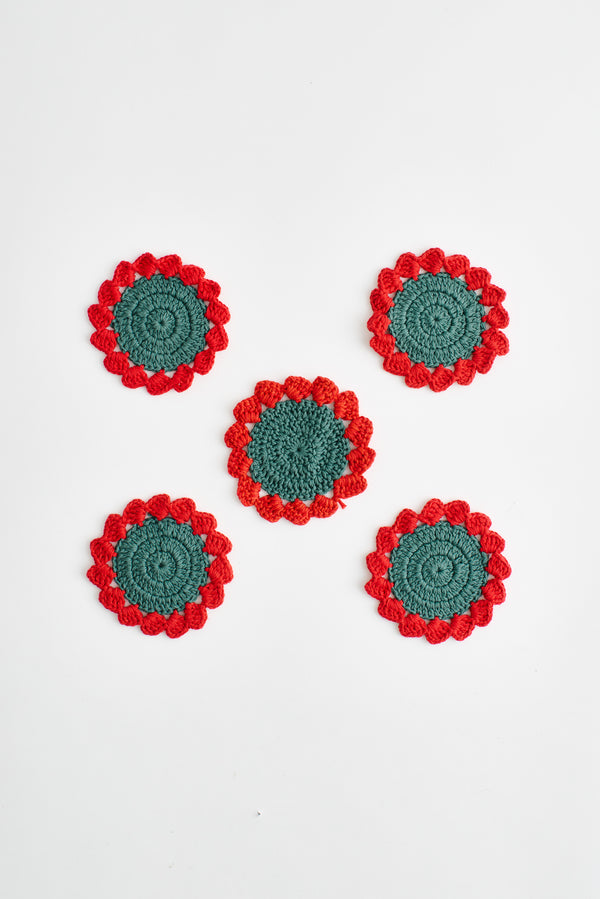 a kind of guise Hibiscus Crochet Coasters