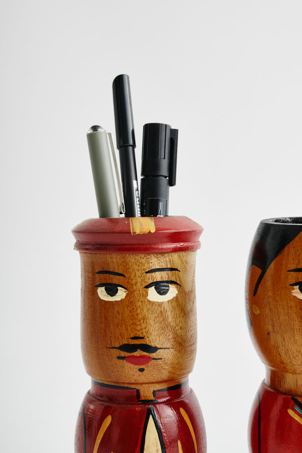 A Kind Of Guise Kandyan Pen Holders Couple