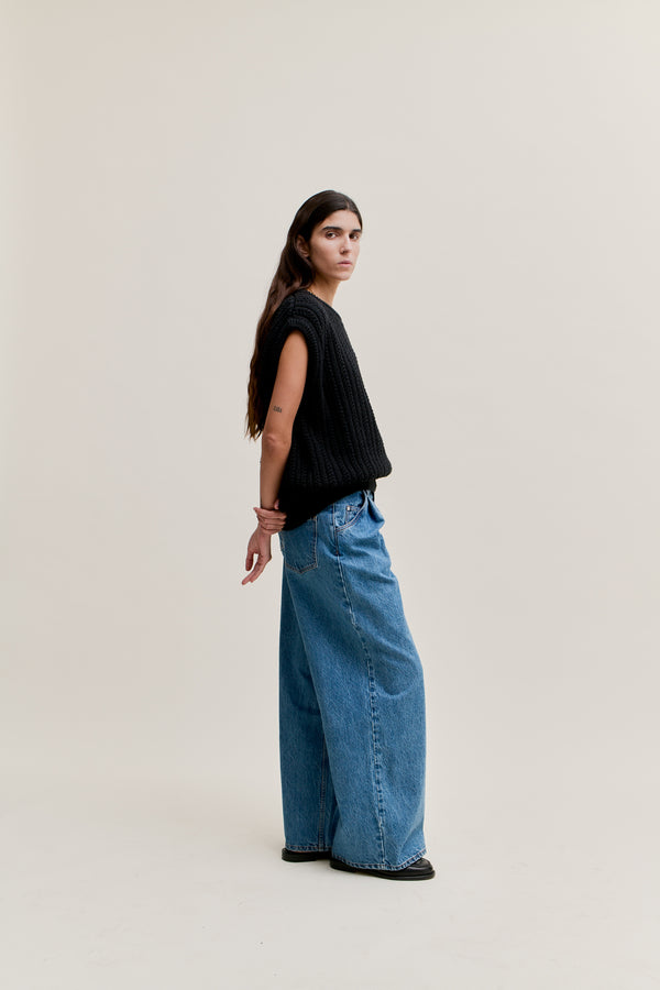 a kind of guise PADMA PLEATED DENIM