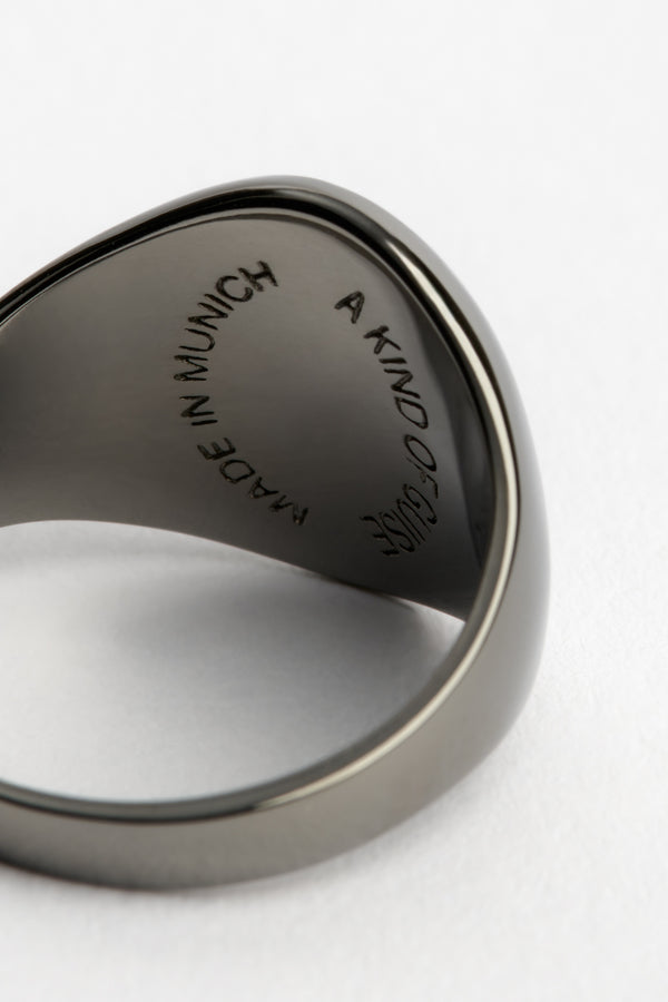 a kind of guise SIGNET RING BLACK