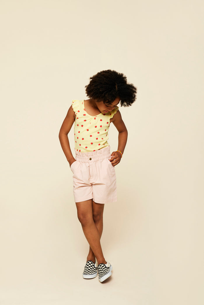 A Monday In Copenhagen Alva Top Soft Yellow Print