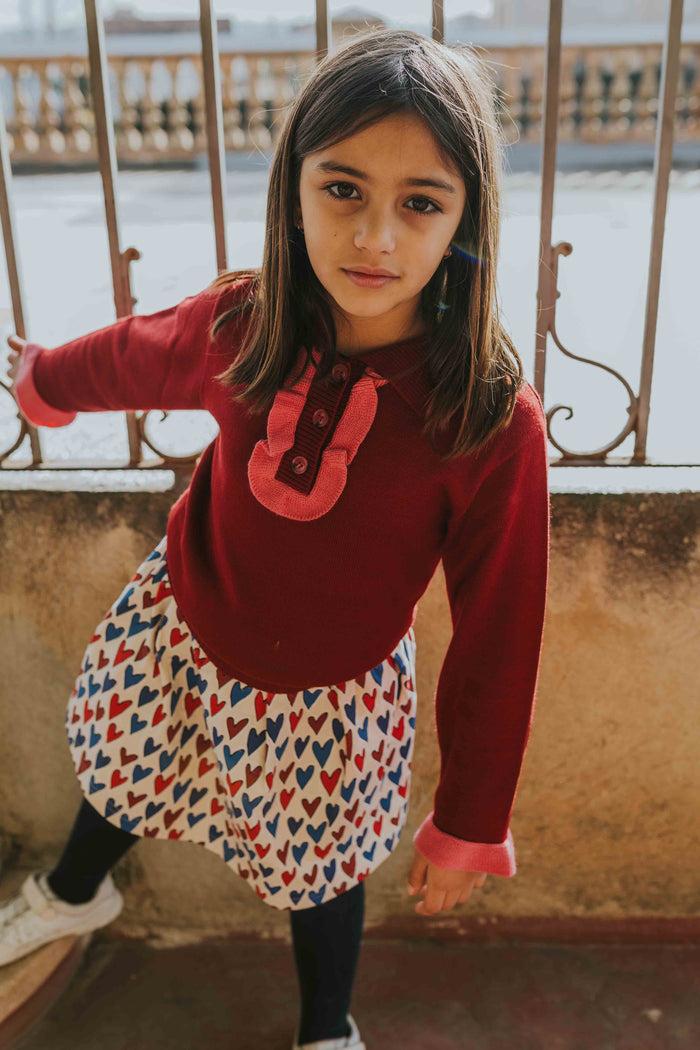 A Monday In Copenhagen Bina Skirt Heart Print