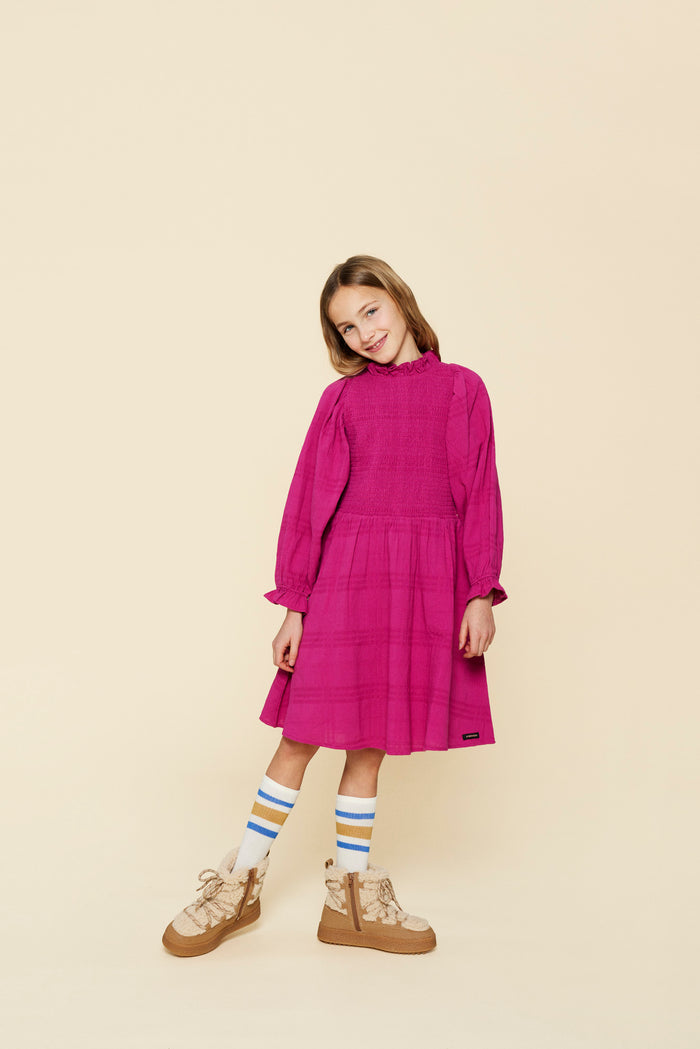 A Monday In Copenhagen Elin Dress Festival Fuchsia
