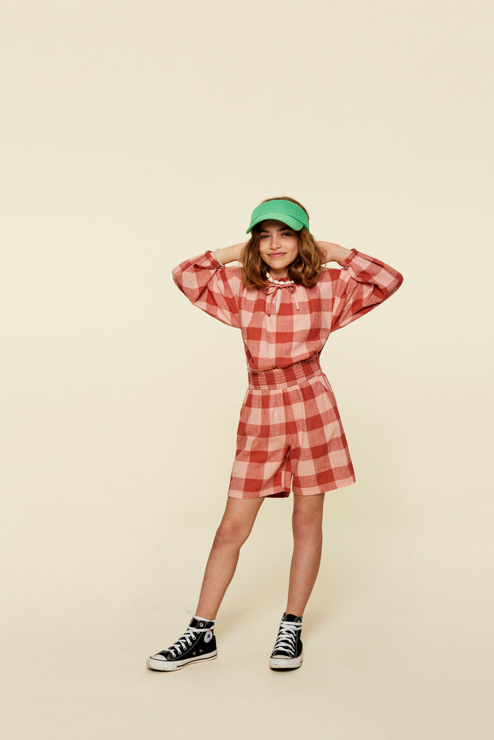 A Monday In Copenhagen Elisa Blouse Moss Check