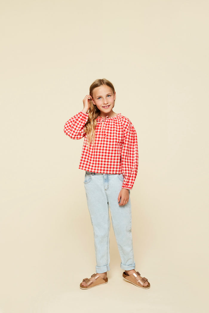 A Monday In Copenhagen Elisa Blouse Poppy Check