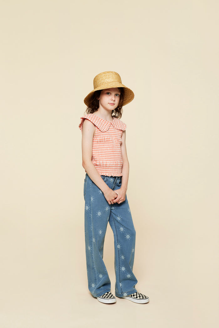 A Monday In Copenhagen Emilia Top Cameo Pink Check