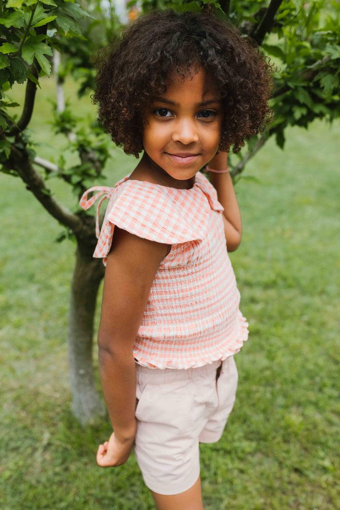 A Monday In Copenhagen Emilia Top Cameo Pink Check