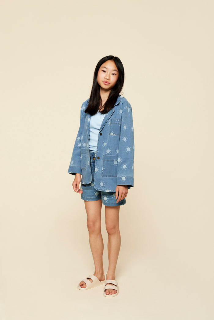 A Monday In Copenhagen Livia Shorts Blue Fog