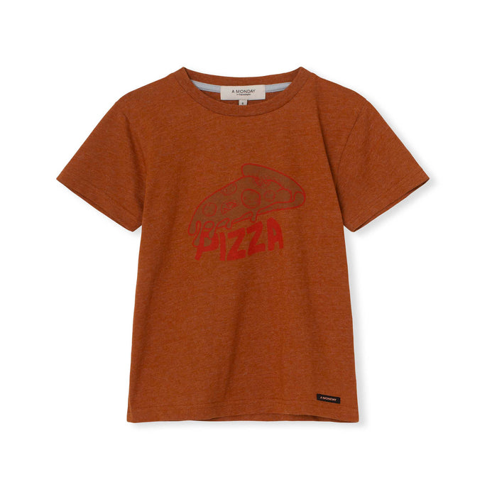 a monday in copenhagen Pizza T-shirt Umber