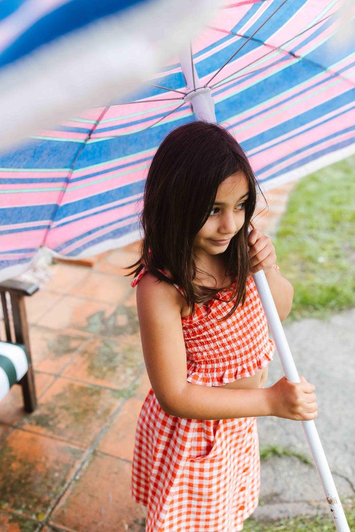 A Monday In Copenhagen Polly Top Poppy Check