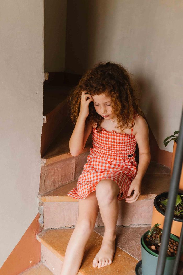 A Monday In Copenhagen Polly Top Poppy Check