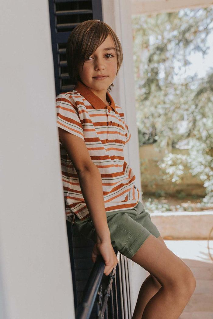 A Monday In Copenhagen Sigurdo Polo Umber Stripe