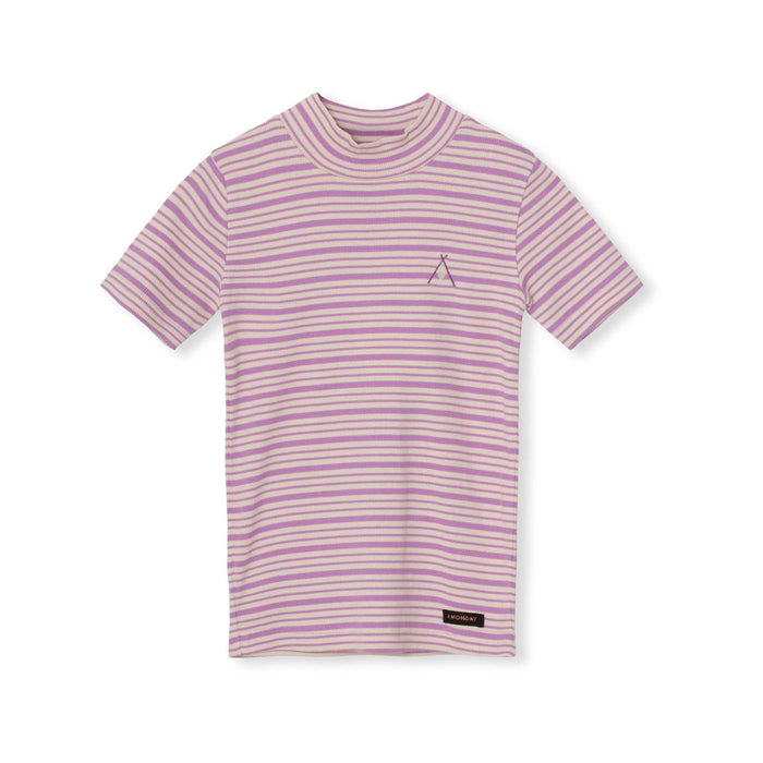 a monday in copenhagen Agnes T-shirt African Violet Stripe