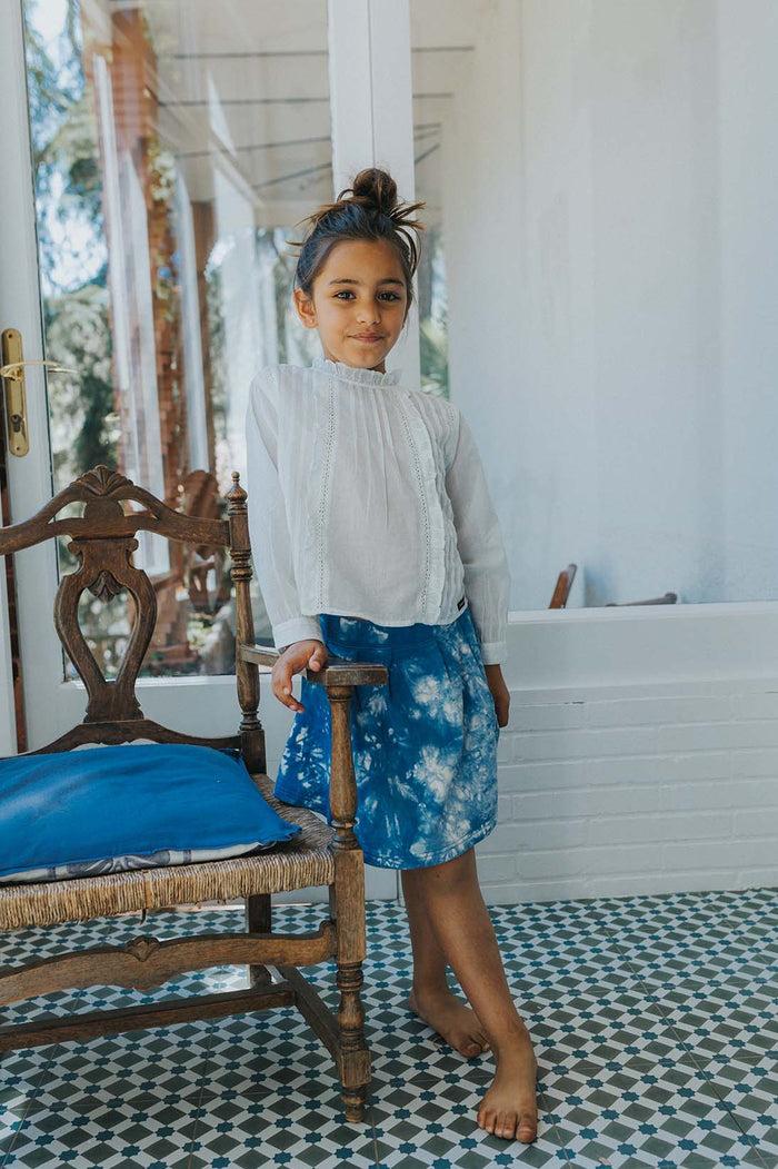 A Monday In Copenhagen Bina Skirt Butter Cream Tie Dye