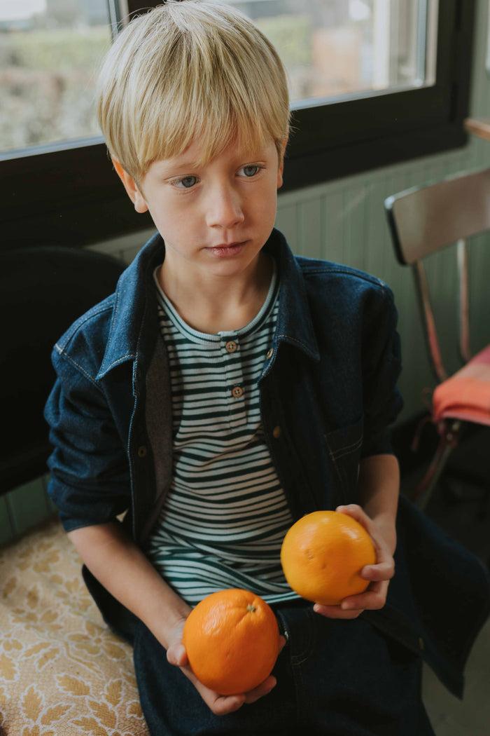 A Monday In Copenhagen Bob T-shirt Blue Haze Stripe