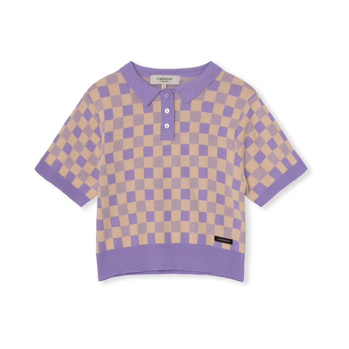 a monday in copenhagen Carrie Polo African violet Check Print